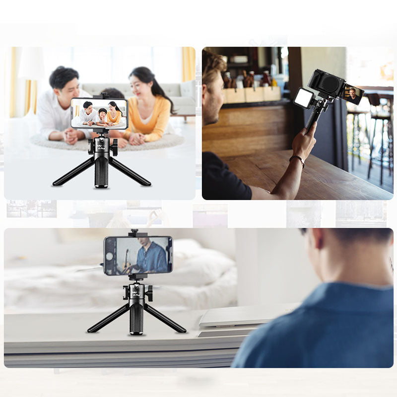 Uniqkart U-Pod 360-Degree Rotating Tripod Stand Gimbal Hot Shoe Adapter Folding Fixed Mount for Vlog Photography