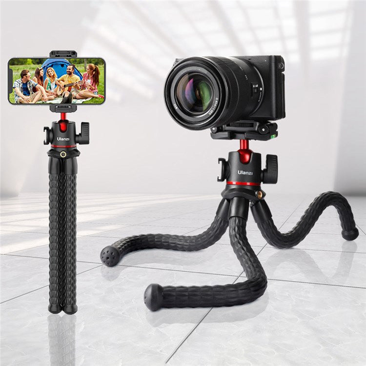 Uniqkart MT-33 Flexible Tripod DSLR Action Camera Phone Holder Vlog Photography Tripod with Cold Shoe