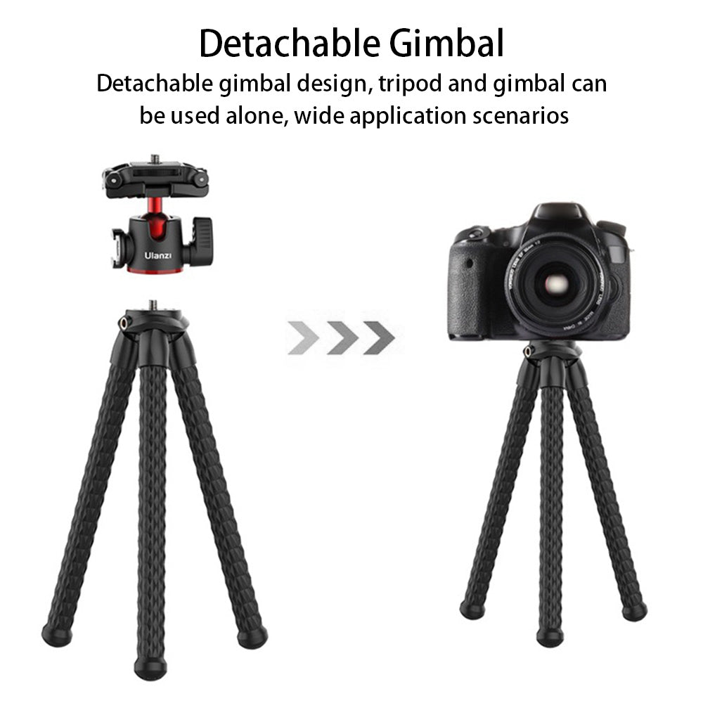 Uniqkart MT-33 Flexible Tripod DSLR Action Camera Phone Holder Vlog Photography Tripod with Cold Shoe