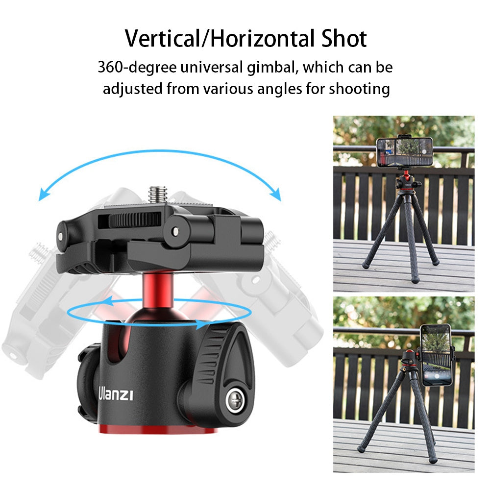 Uniqkart MT-33 Flexible Tripod DSLR Action Camera Phone Holder Vlog Photography Tripod with Cold Shoe