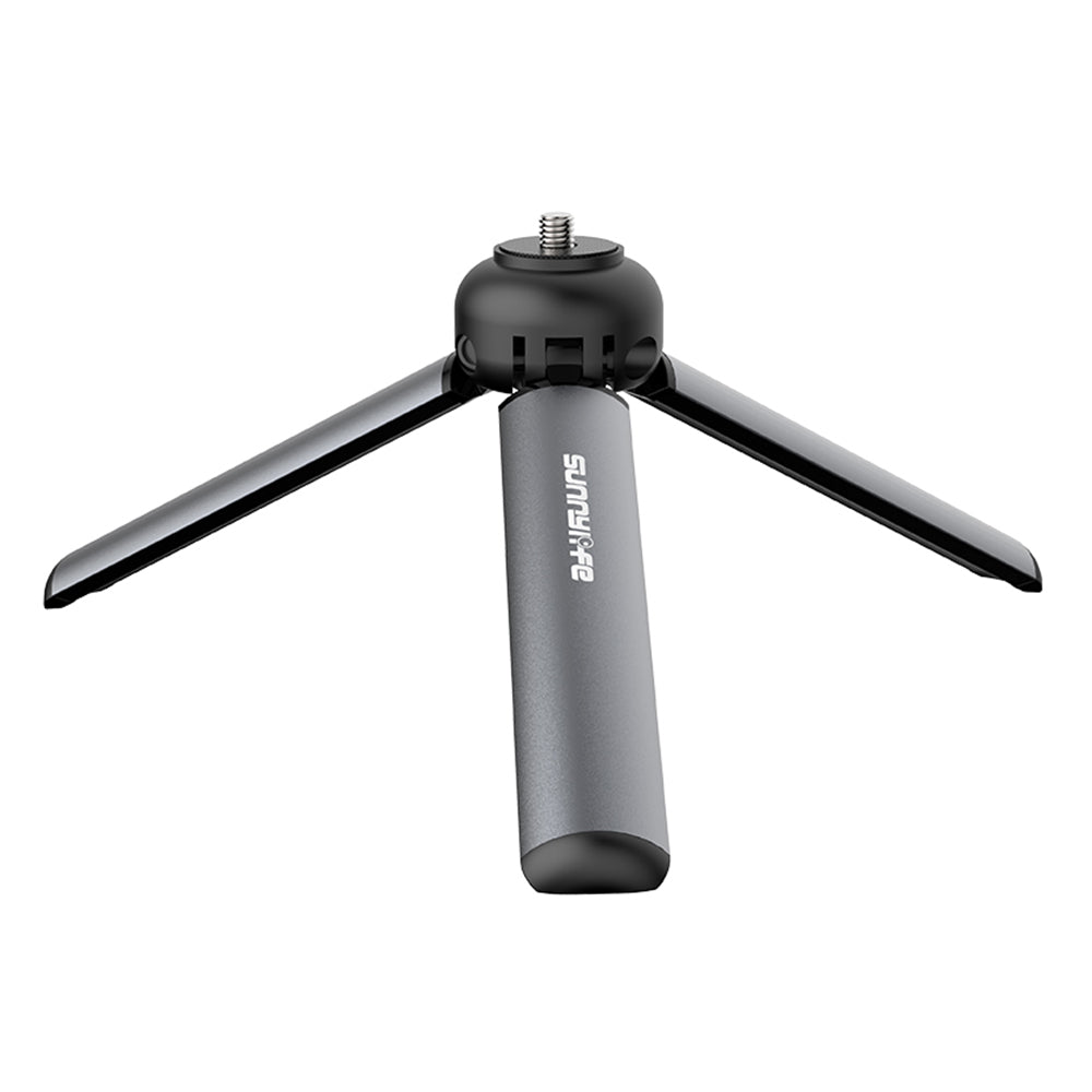 Uniqkart TY-Q9404 Mini Version Tripod 1 / 4 Screw Adapter Desktop Camera Stand for DJI Osmo Mobile 6 / GoPro HERO 11 / Insta360 X3 - Titanium Grey