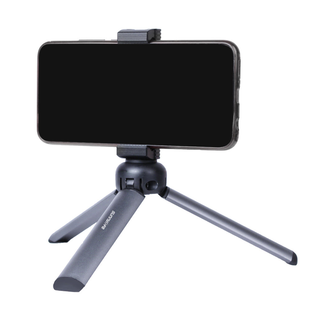 Uniqkart TY-Q9404 Mini Version Tripod 1 / 4 Screw Adapter Desktop Camera Stand for DJI Osmo Mobile 6 / GoPro HERO 11 / Insta360 X3 - Titanium Grey