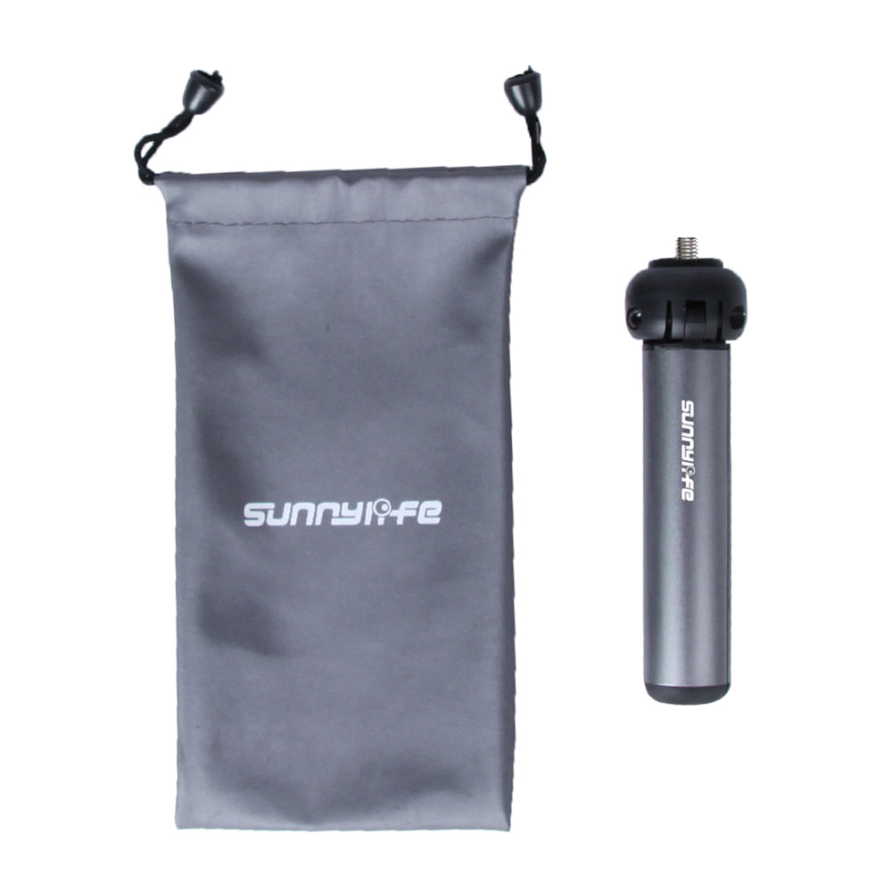 Uniqkart TY-Q9404 Mini Version Tripod 1 / 4 Screw Adapter Desktop Camera Stand for DJI Osmo Mobile 6 / GoPro HERO 11 / Insta360 X3 - Titanium Grey