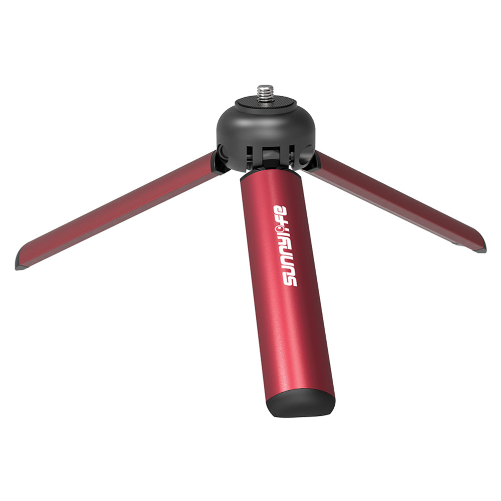 Uniqkart TY-Q9404 Mini Version Tripod 1 / 4 Screw Adapter Desktop Camera Stand for DJI Osmo Mobile 6 / GoPro HERO 11 / Insta360 X3 - Red