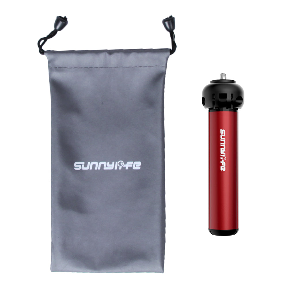 Uniqkart TY-Q9404 Mini Version Tripod 1 / 4 Screw Adapter Desktop Camera Stand for DJI Osmo Mobile 6 / GoPro HERO 11 / Insta360 X3 - Red