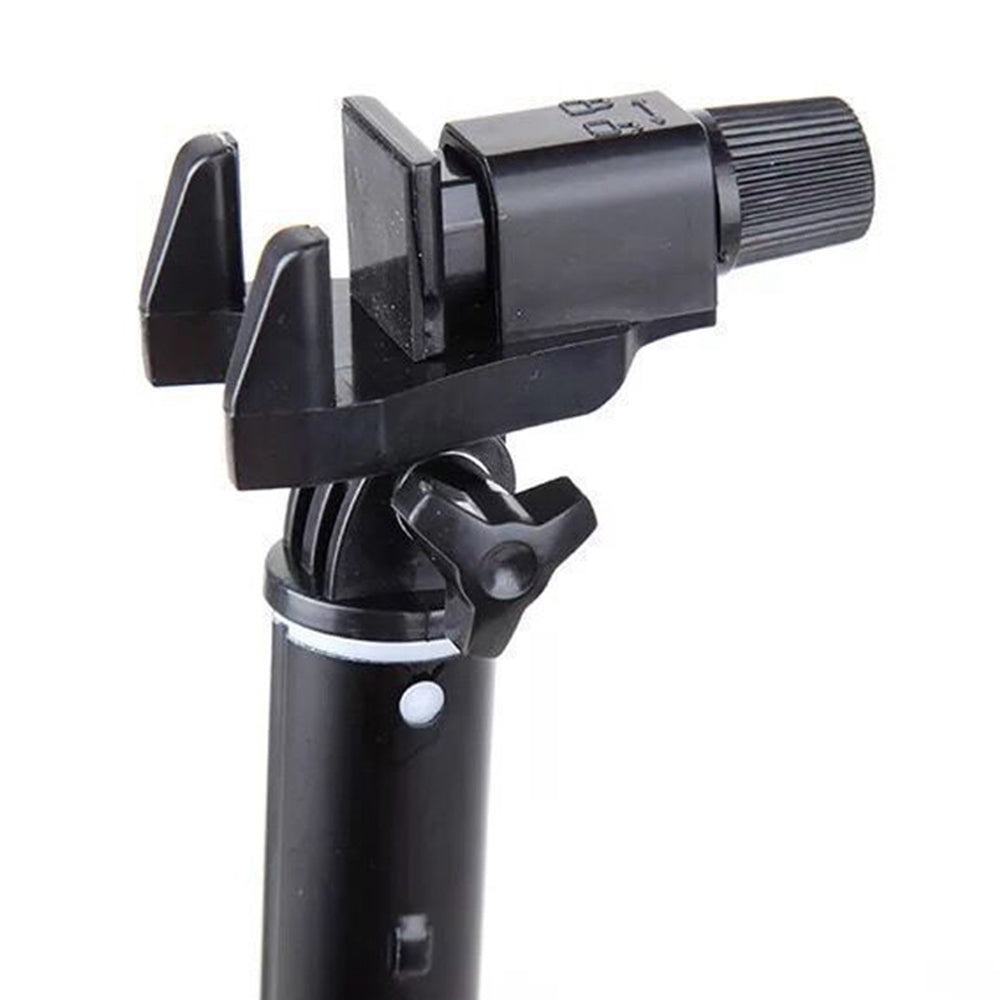 Uniqkart VCT-992 113cm Extendable Selfie Stick Tripod Stand Phone Clip Holder with Wireless Bluetooth Remote Control - Black