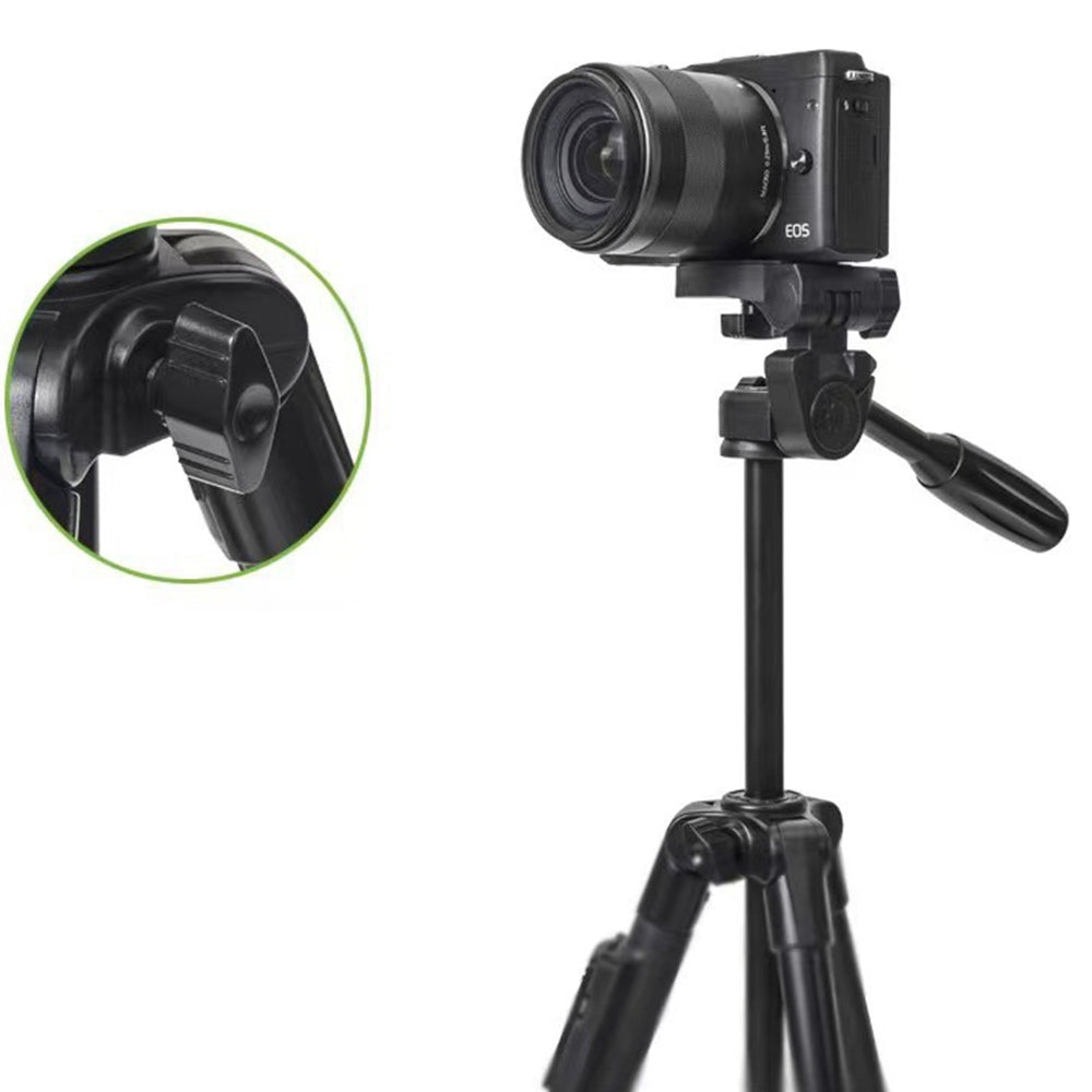 YUNTENG VCT-6108 Portable Cell Phone Tripod Travel Camera Tripod Stand with Carrying Bag and Bluetooth Remote Controller for Selfie / Live Streaming / Vlogging / Video Recording