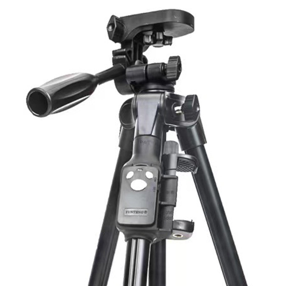 YUNTENG VCT-6108 Portable Cell Phone Tripod Travel Camera Tripod Stand with Carrying Bag and Bluetooth Remote Controller for Selfie / Live Streaming / Vlogging / Video Recording