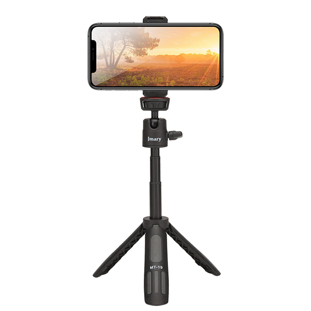 MT19 Portable Mini Extendable Selfie Stick Camera Mobile Phone Holder Live Streaming Tripod Desktop Stand