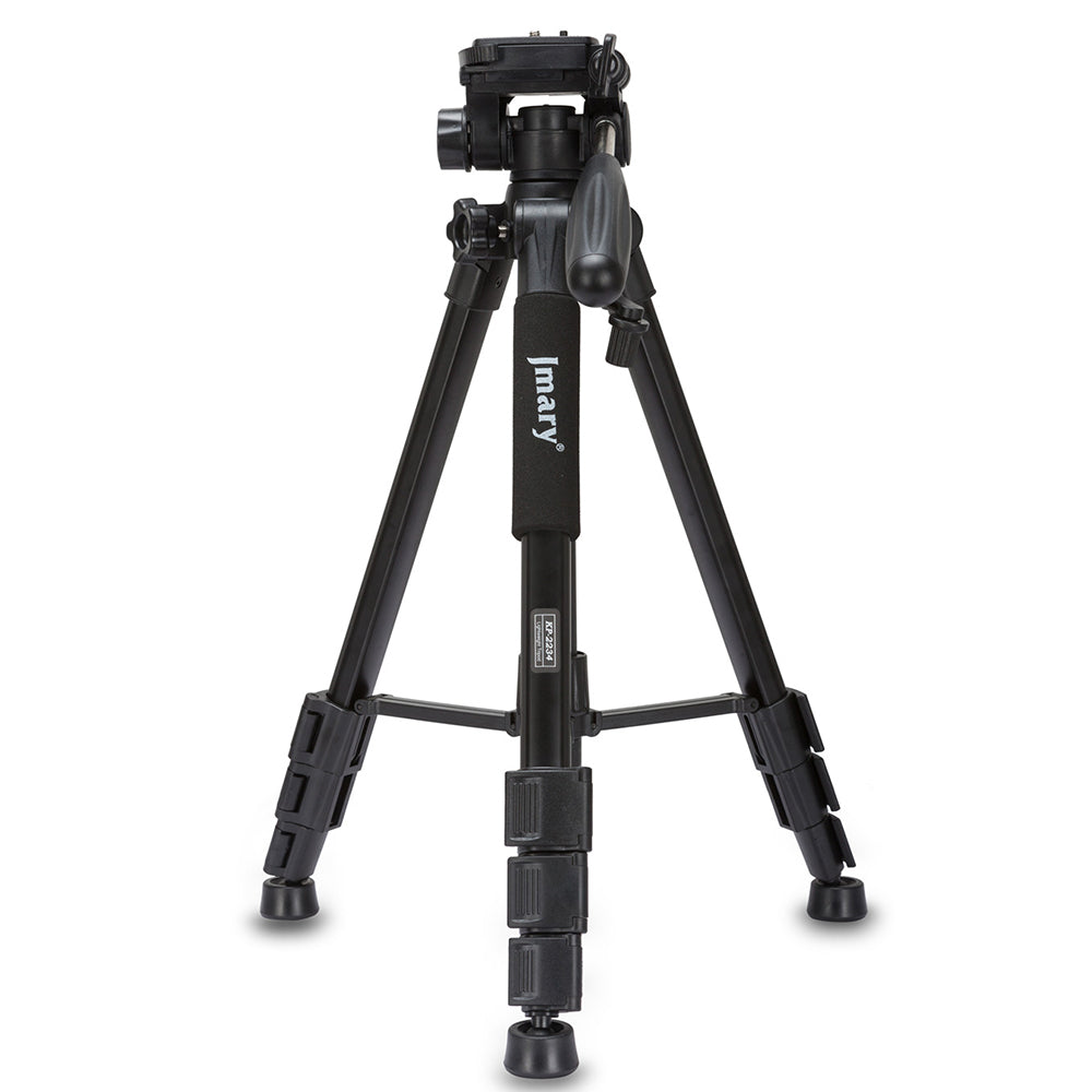 KP2234 Portable Telescopic Aluminum Alloy Tripod SLR Camera Phone Live Streaming Floor Stand Photography Tripod - Black