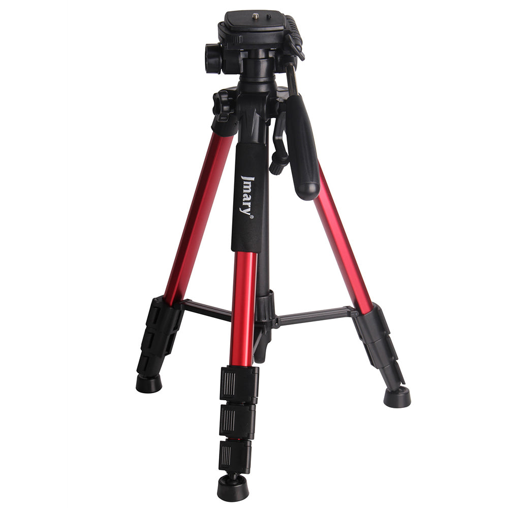 KP2234 Portable Telescopic Aluminum Alloy Tripod SLR Camera Phone Live Streaming Floor Stand Photography Tripod - Red