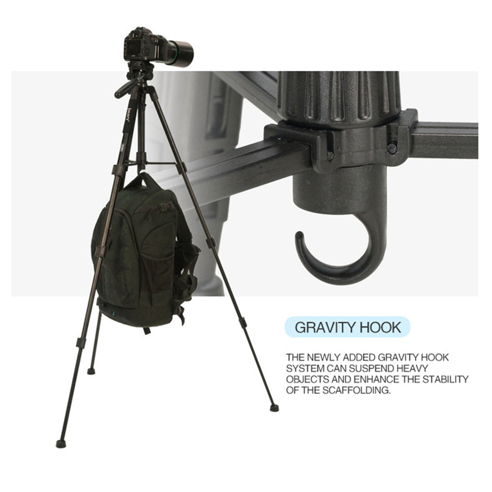 KP2234 Portable Telescopic Aluminum Alloy Tripod SLR Camera Phone Live Streaming Floor Stand Photography Tripod - Red