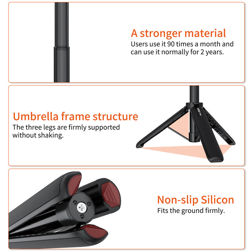 VRIG TP-08 Extended Tripod Stand Compatible with GoPro Hero 11 / 10 / 9 Adjustable Action Camera Holder with Lanyard Interface