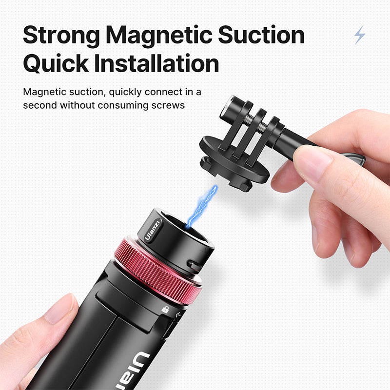Uniqkart 3113 Go-QuickII 1.4m Magnetic Adsorption Quick Release Portable Telescopic Tripod SLR Camera Handheld Bracket Photography Tripod