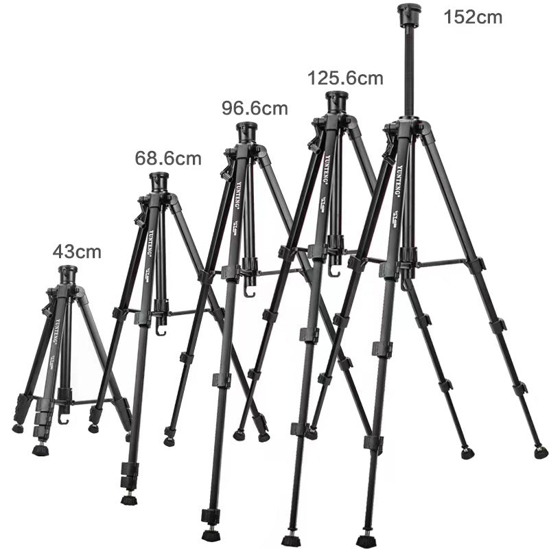 YUNTENG VCT-6680 Telescopic 152CM Camera Mount Phone Tripod Stand Travel Tripod Mobile Phone Holder with 1 / 4inch Screw Adapter