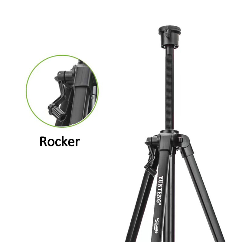 YUNTENG VCT-6680 Telescopic 152CM Camera Mount Phone Tripod Stand Travel Tripod Mobile Phone Holder with 1 / 4inch Screw Adapter