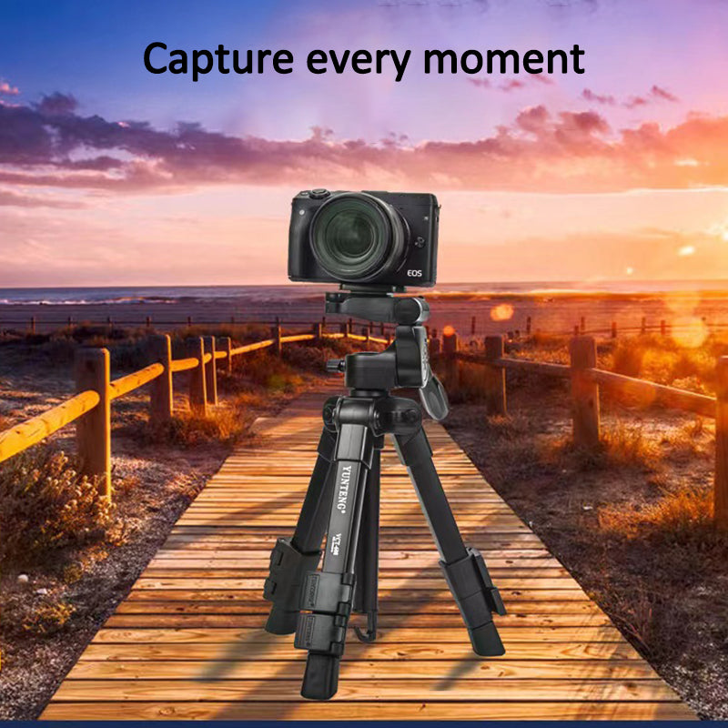 YUNTENG VCT-608 Portable Camera Phone Stand Professional Live Streaming Photography Tripod