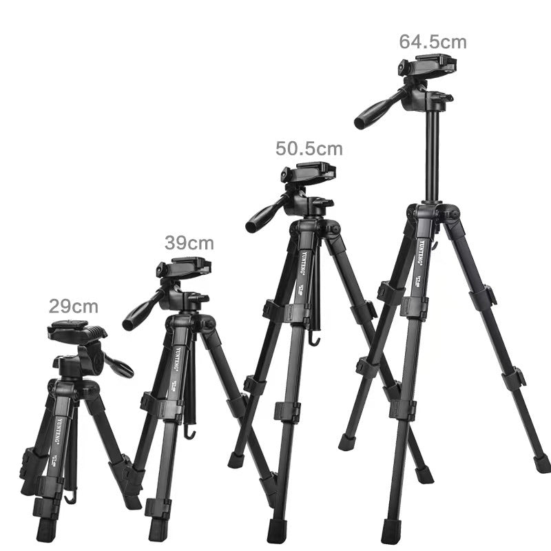 YUNTENG VCT-608 Portable Camera Phone Stand Professional Live Streaming Photography Tripod