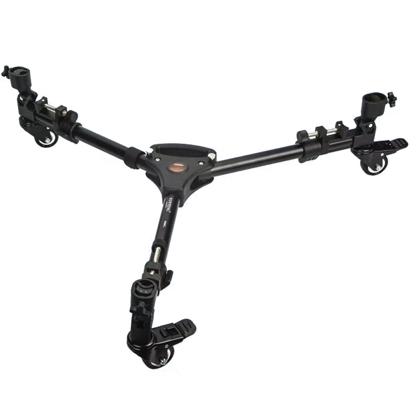 Uniqkart 900L Universal Folding 3 Wheels Pulley DV Camera Photography Tripod Base Stand