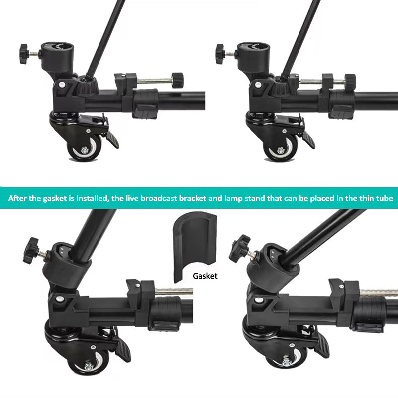 Uniqkart 900L Universal Folding 3 Wheels Pulley DV Camera Photography Tripod Base Stand