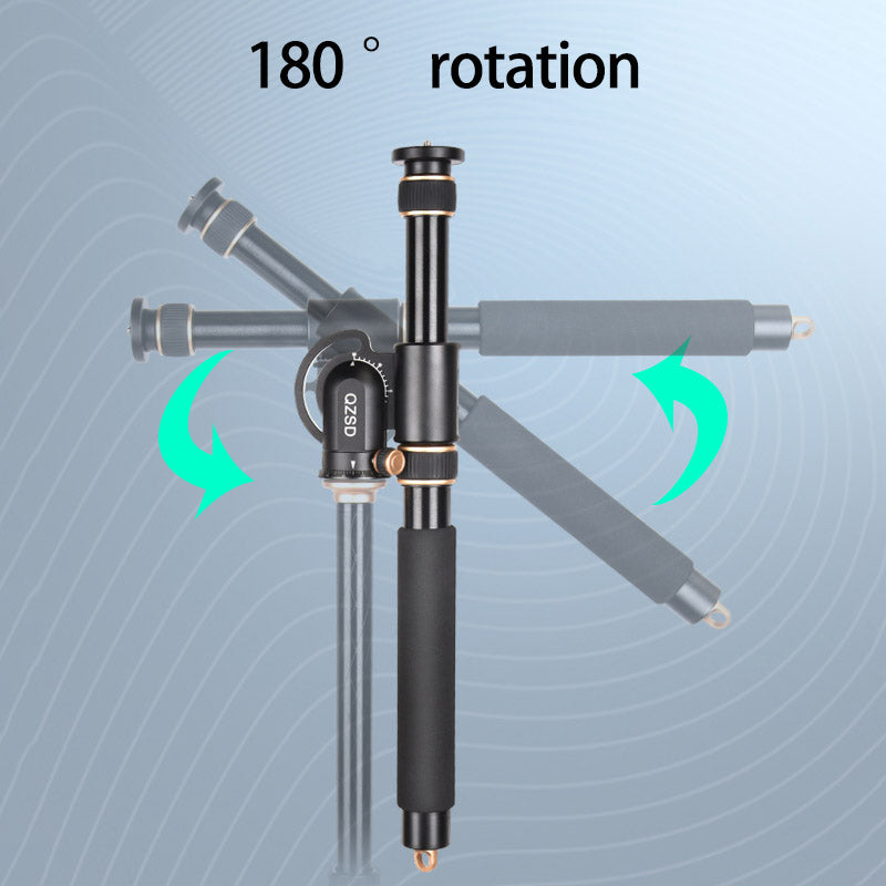 Q-YT03 Aluminum Alloy Horizontal Stand for Tripod Extender Adjustable Extension Rod 360-Degree Rotating