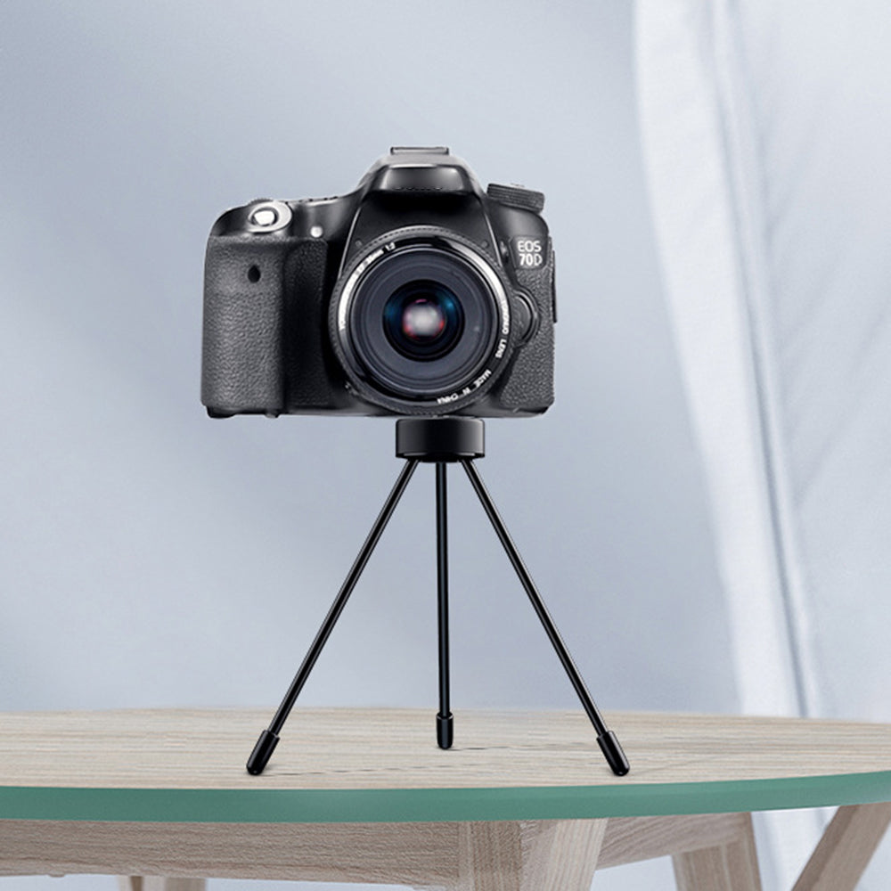 Desktop Phone Holder Tripod Portable Selfie Stand with 1 / 4" Screw Adapter for Phone Camera Fill Light