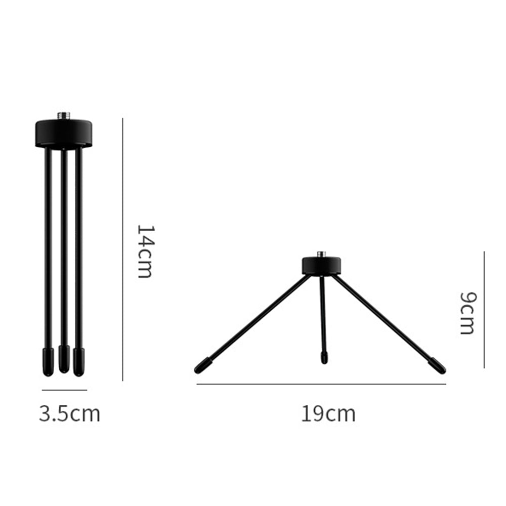 Desktop Phone Holder Tripod Portable Selfie Stand with 1 / 4" Screw Adapter for Phone Camera Fill Light