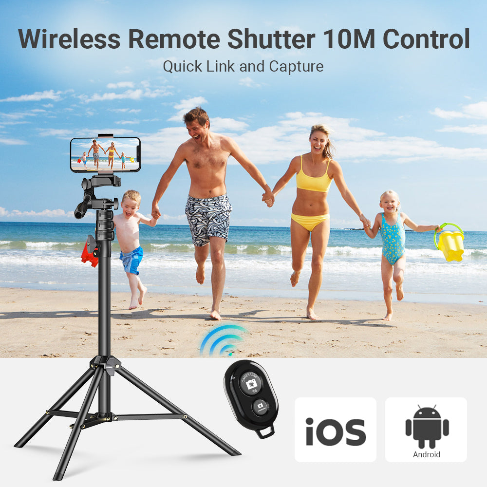 APEXEL APL-JJ070 20inch-70inch Height Adjustment Tripod Cell Phone Selfie Stick for Video Recording Live Streaming