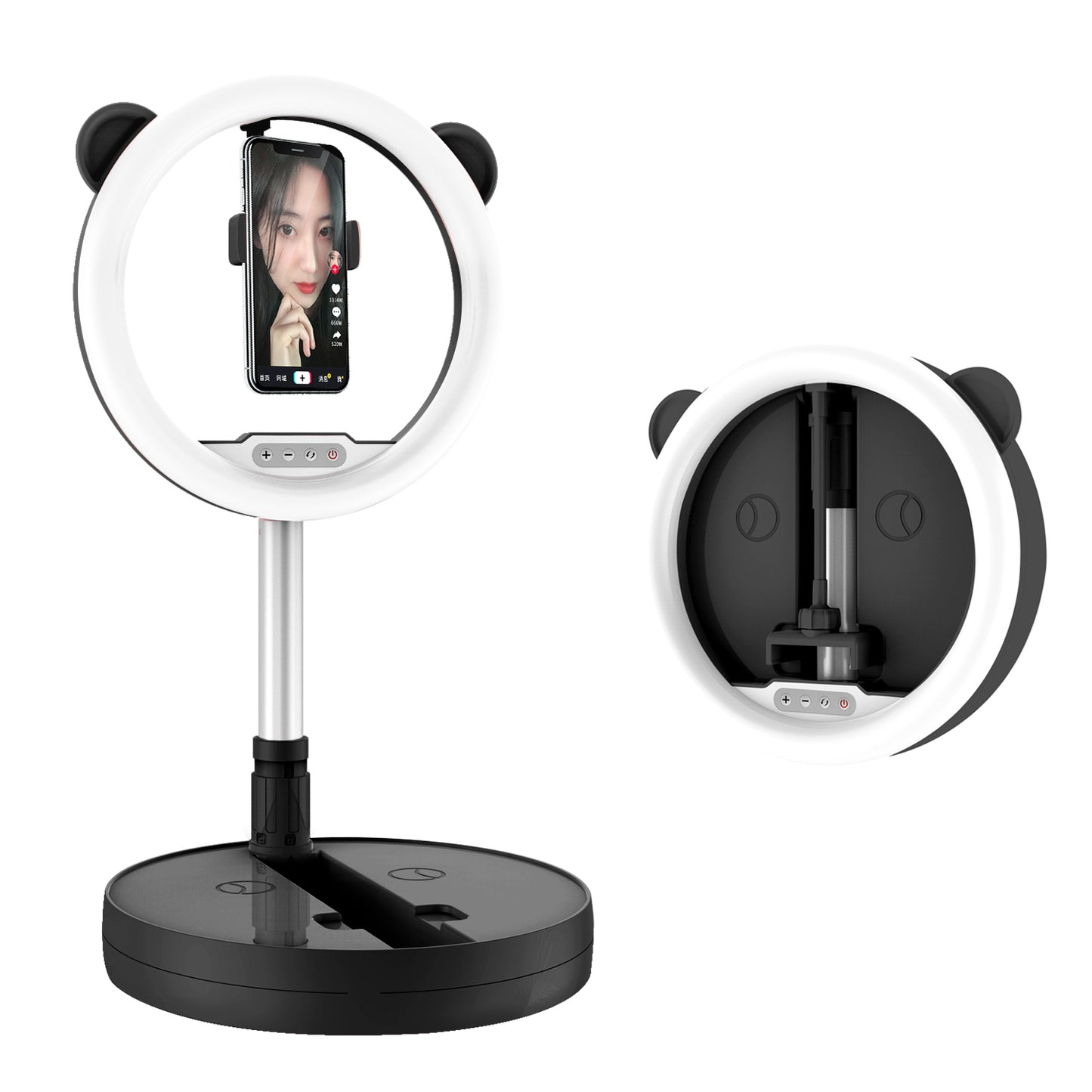 G2 128-LED Foldable Mobile Phone Live Dedicated Bracket Fill Light - Black