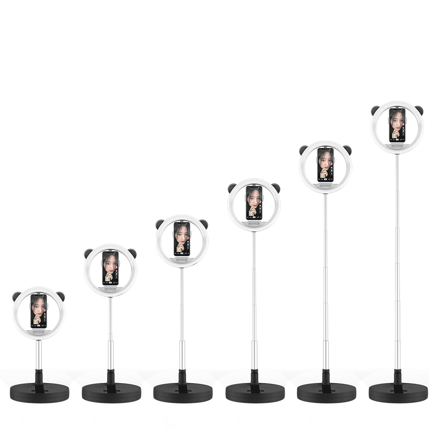 G2 128-LED Foldable Mobile Phone Live Dedicated Bracket Fill Light - Black