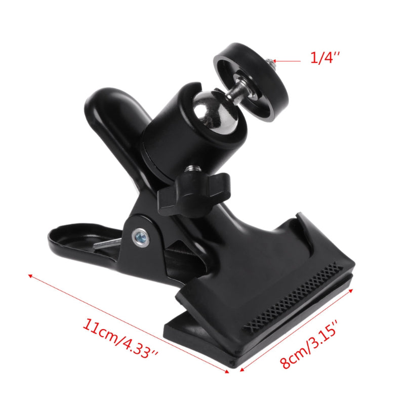 Universal Metal Standard Ball Clamp Fixture Bracket with 1/4 Screw for Camera Flash Photography Bracket