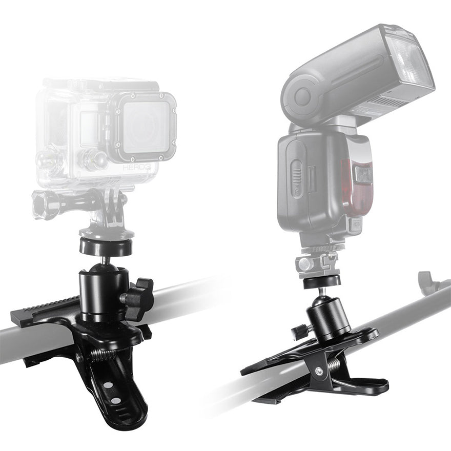 Universal Metal Standard Ball Clamp Fixture Bracket with 1/4 Screw for Camera Flash Photography Bracket