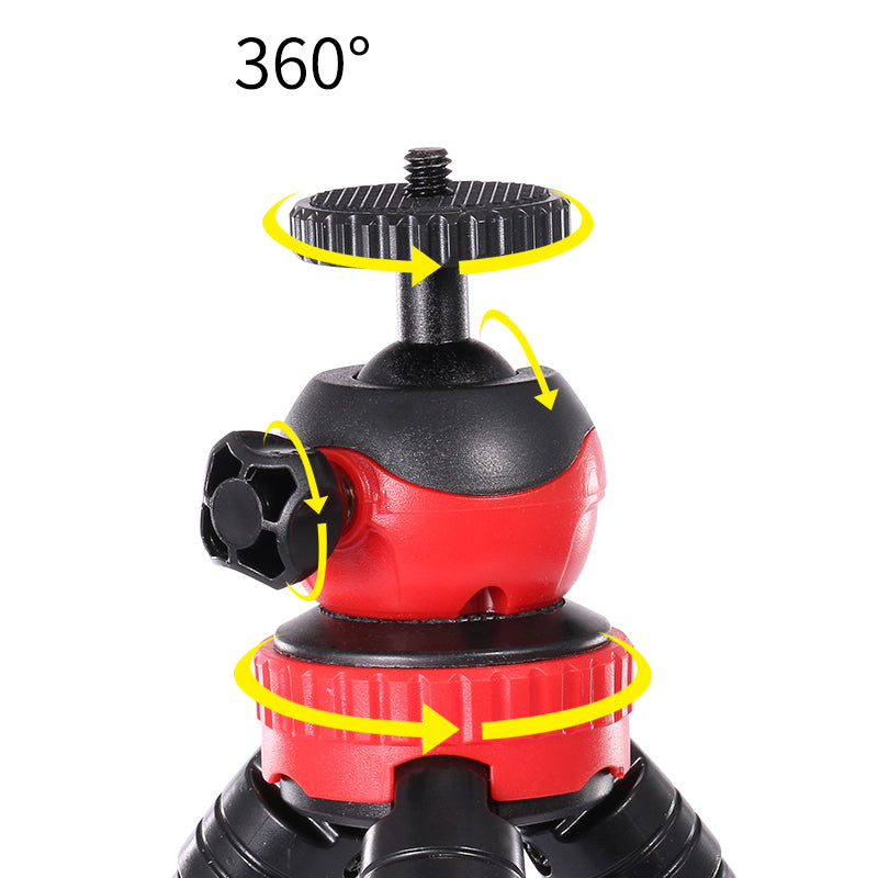 KIT-04LM Phone Video Shooting Kit Octopus Tripod with Microphone Phone Holder Fill Light Vlogging Kit