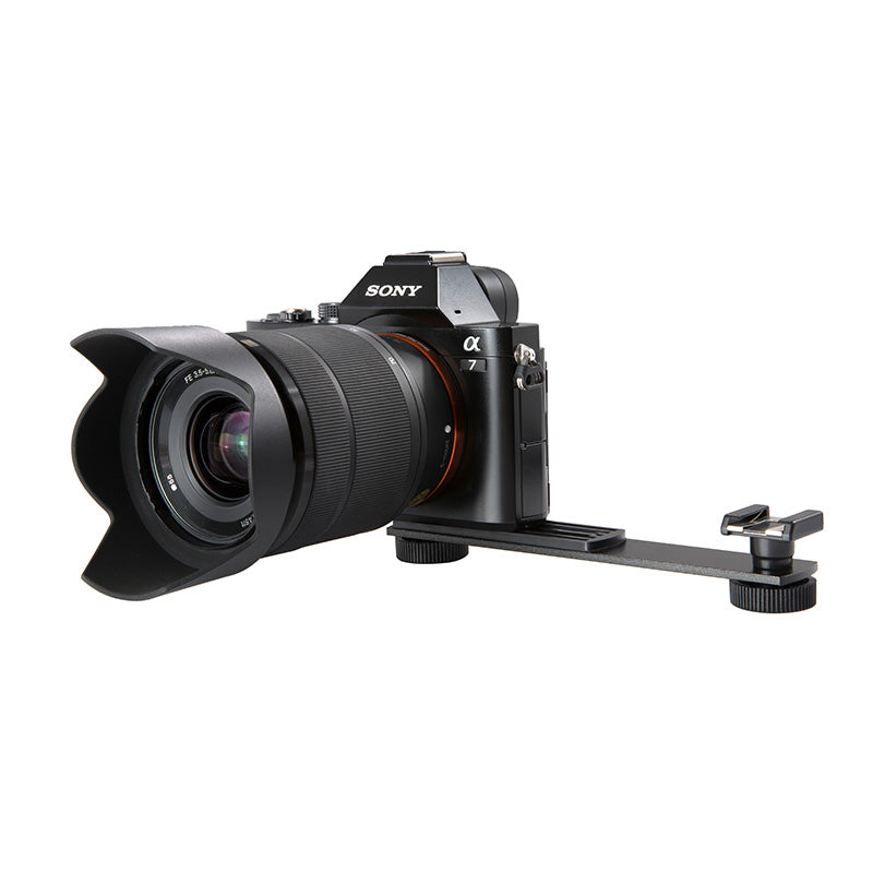 Aluminum Alloy External Flash Dual Head Crossbar Bracket Photographic Accessory