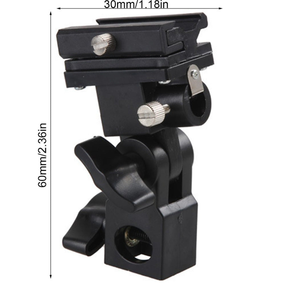 B Type Swivel Flash Hot Shoe Umbrella Holder Light Bracket Stand Mount Adapter for Studio Light