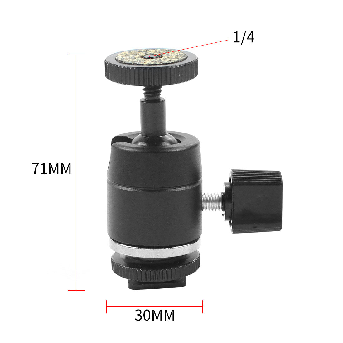 Mini Ball Head 360 Degree Swivel Ball Head 1/4 inch Screw Mount for DSLR Camera Tripod Ballhead Stand