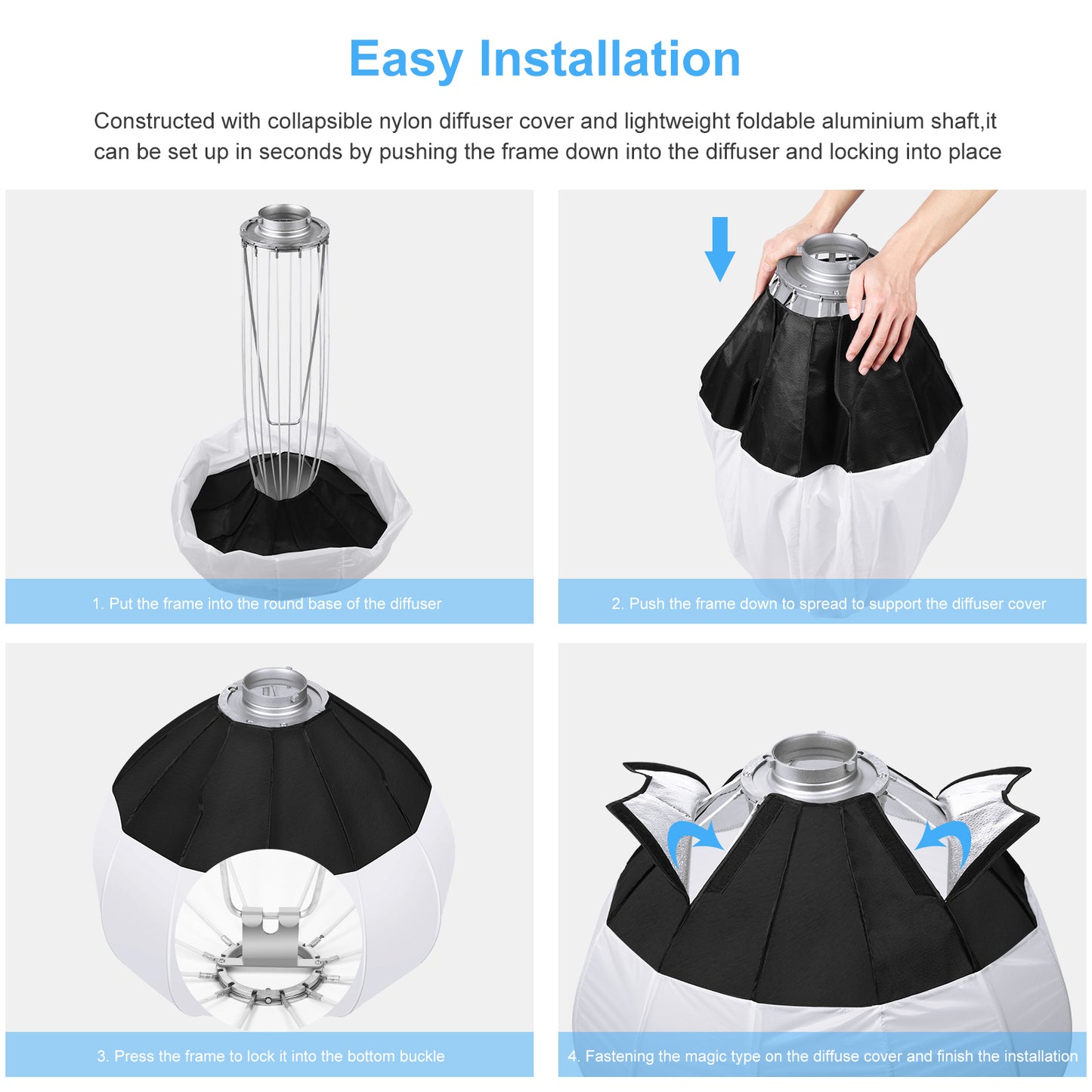 Puluz 65cm Foldable Lantern Softbox Speedlite Flash Light Diffuser Soft LED Light Box