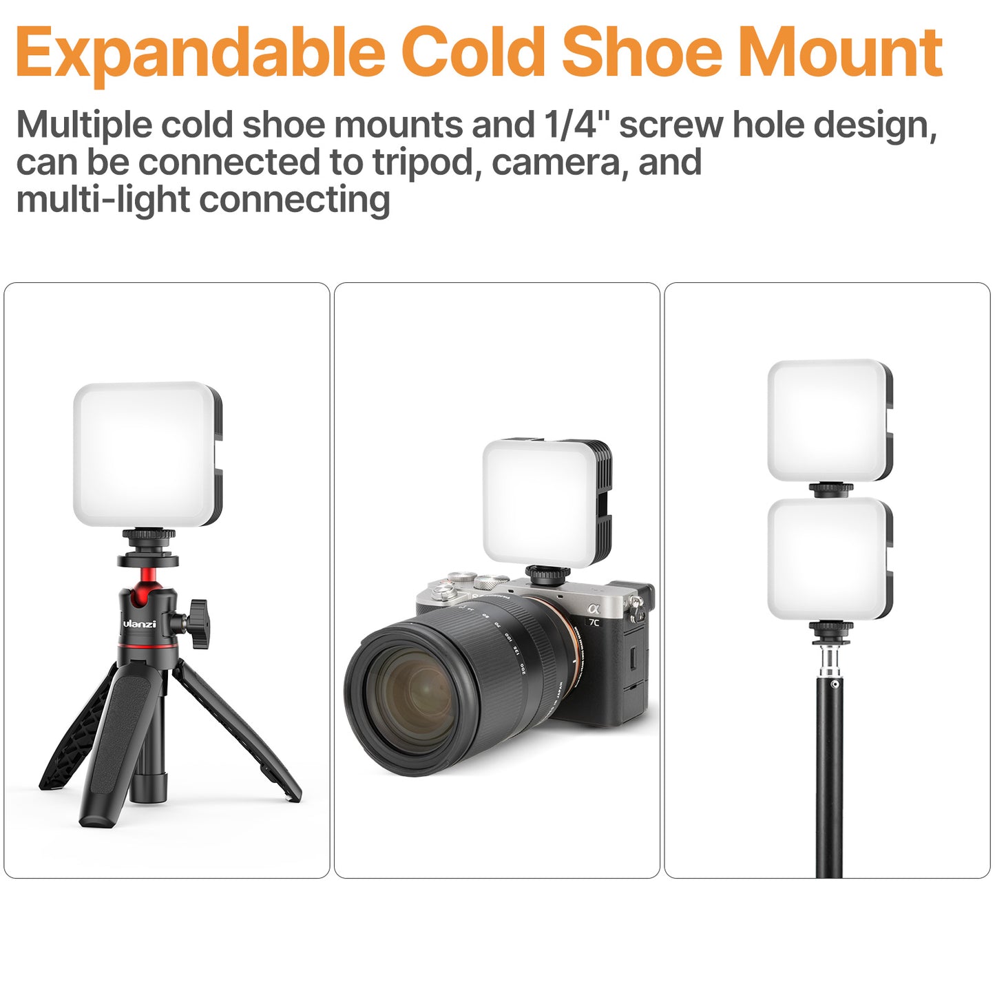 Uniqkart VL61 RGB Portable Rechargeable Photography Fill Light Camera LED Lamp