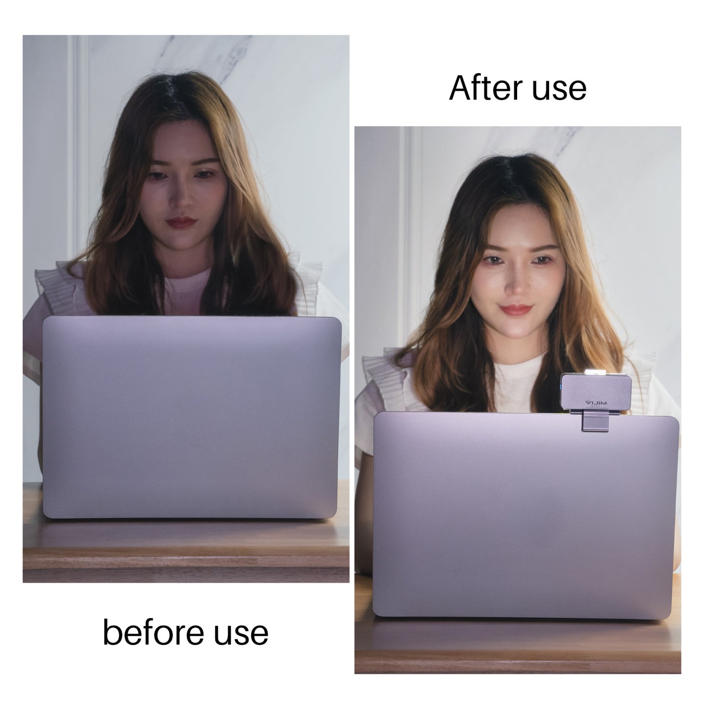 VIJIM CL08 Clip-on LED Video Light Computer Video Conference Lighting 3 Modes 3000K-7000K for PC Laptop Live Streaming