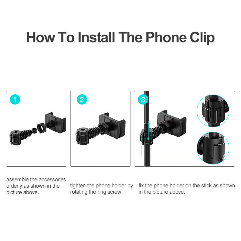 S26 Live Broadcast 10inch LED Selfie Ring Light + Tripod with Remote Shutter Phone Holder Set