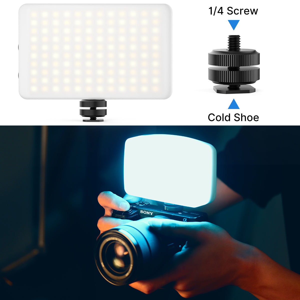 VIJIM VL120 3200K-6500K LED Video Light Vlog Pocket Light with TPU Suction Bracket