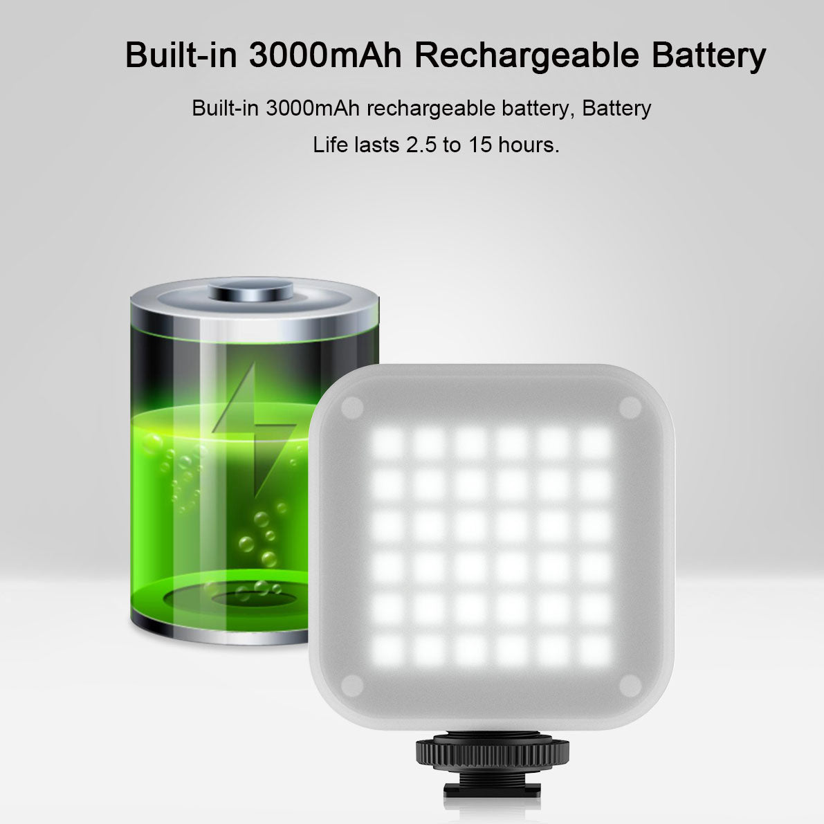 Uniqkart U-Bright Mini LED Video Light 2700-6500K Dimmable Photographic Lighting Vlog Fill Light