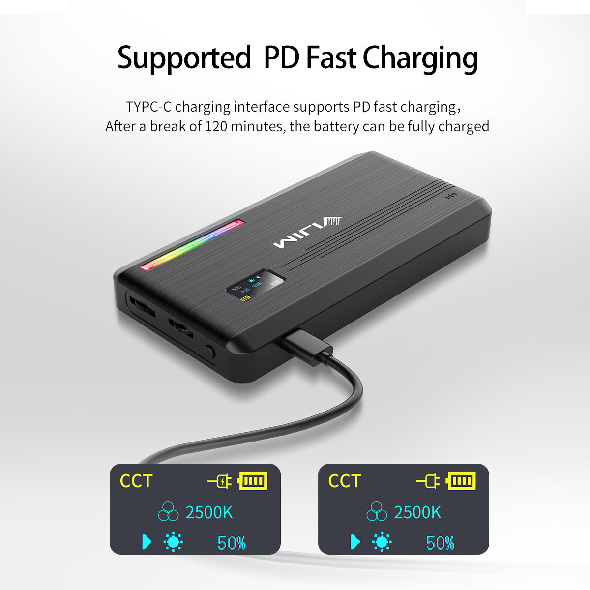 VIJIM VL196 Pocket RGB LED Video Light Photography Fill Light 2500K-9000K Dimmable for Live Broadcast Interview