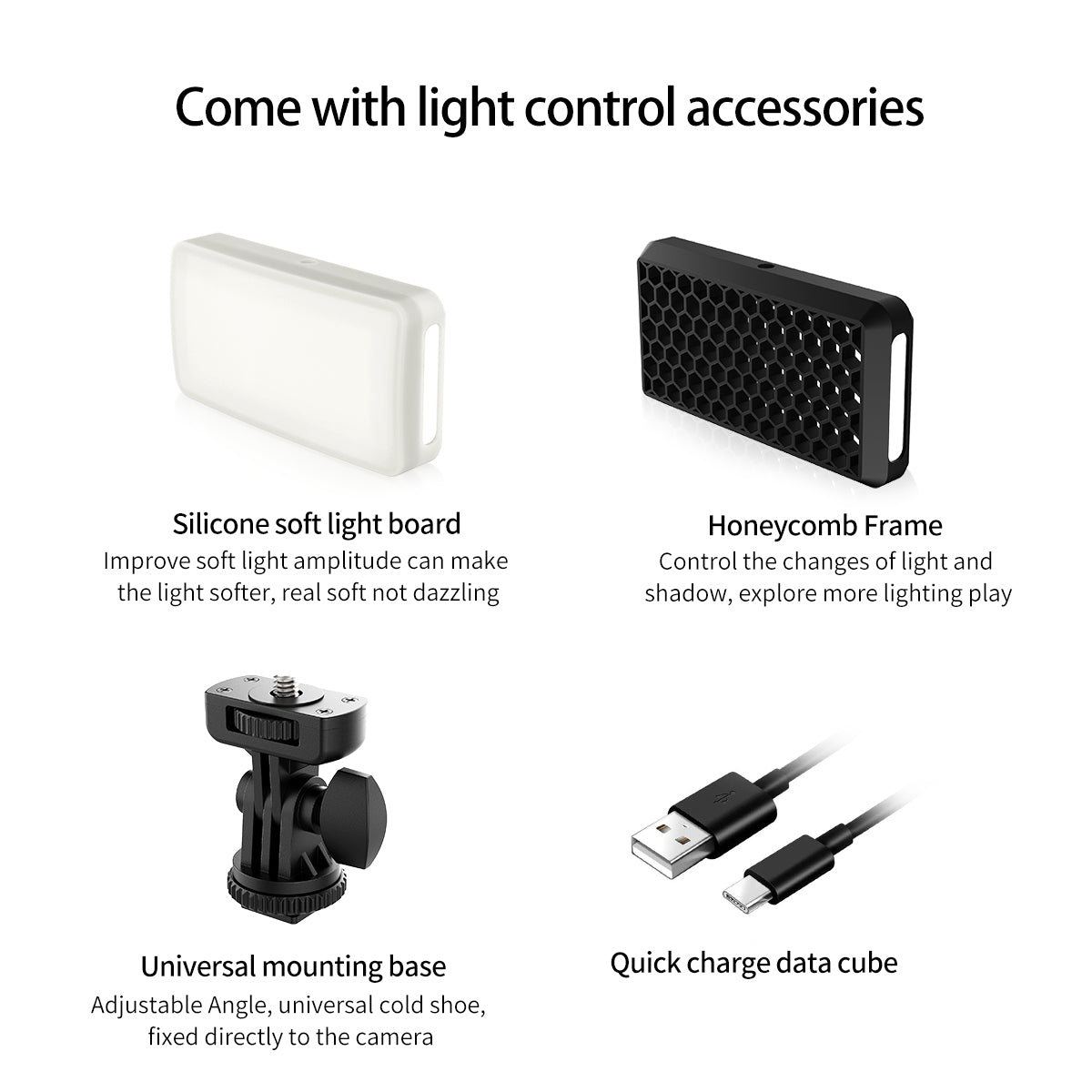 VIJIM VL196 Pocket RGB LED Video Light Photography Fill Light 2500K-9000K Dimmable for Live Broadcast Interview