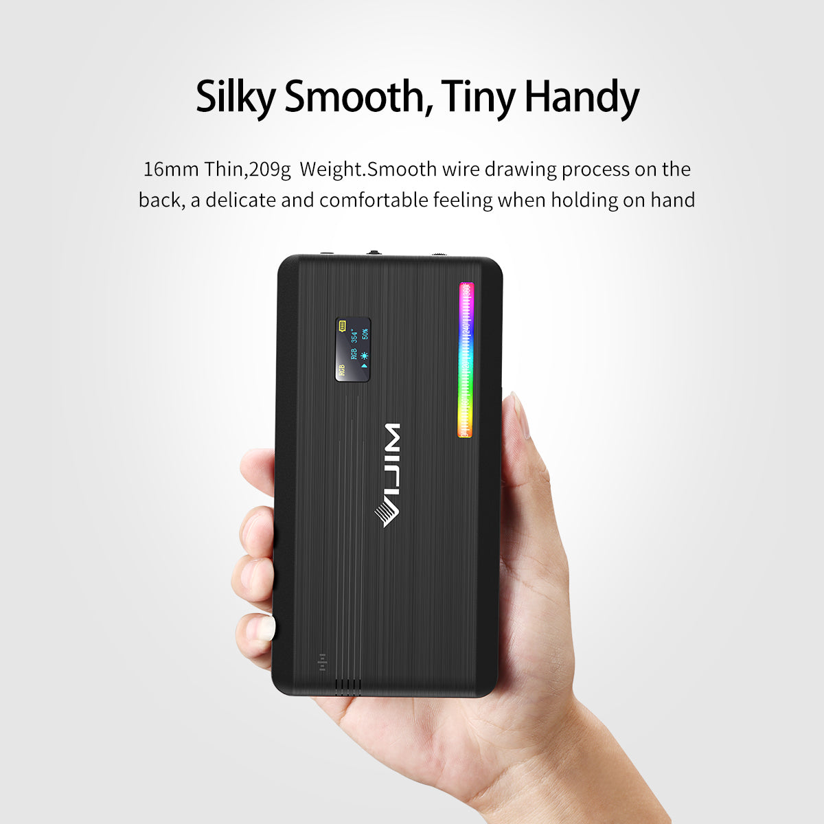 VIJIM VL196 Pocket RGB LED Video Light Photography Fill Light 2500K-9000K Dimmable for Live Broadcast Interview