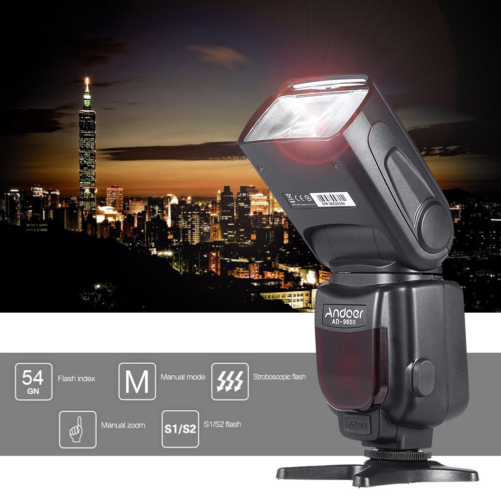Uniqkart TR-960 II High Performance Flash Speedlite Speed Light Manual Flash Light