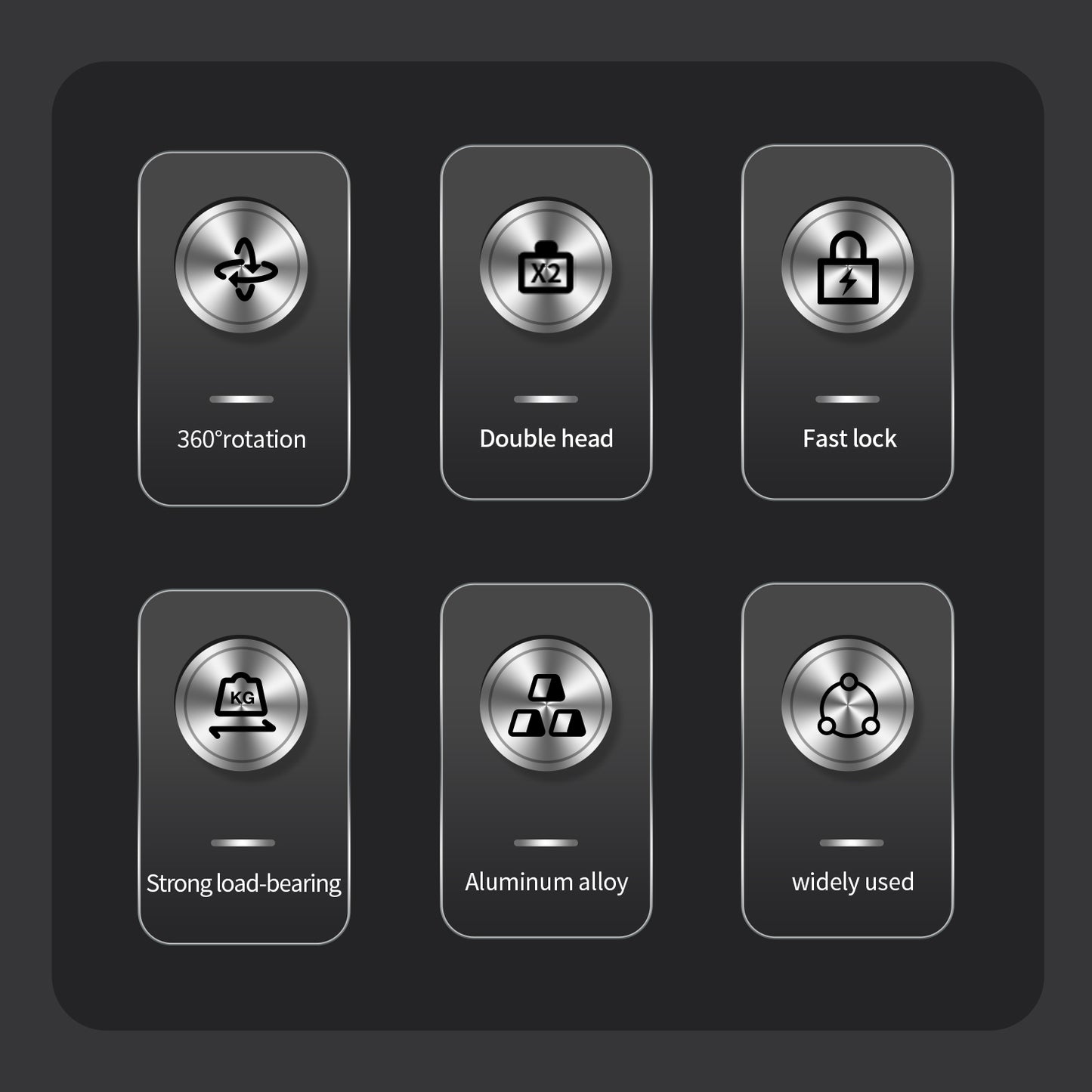 TELESIN TE-MUB-001 Magic Arm 360° Rotation Double Ball Head with 1/4inch Screw Mount Adapter for DSLR Cameras Video Light Microphone