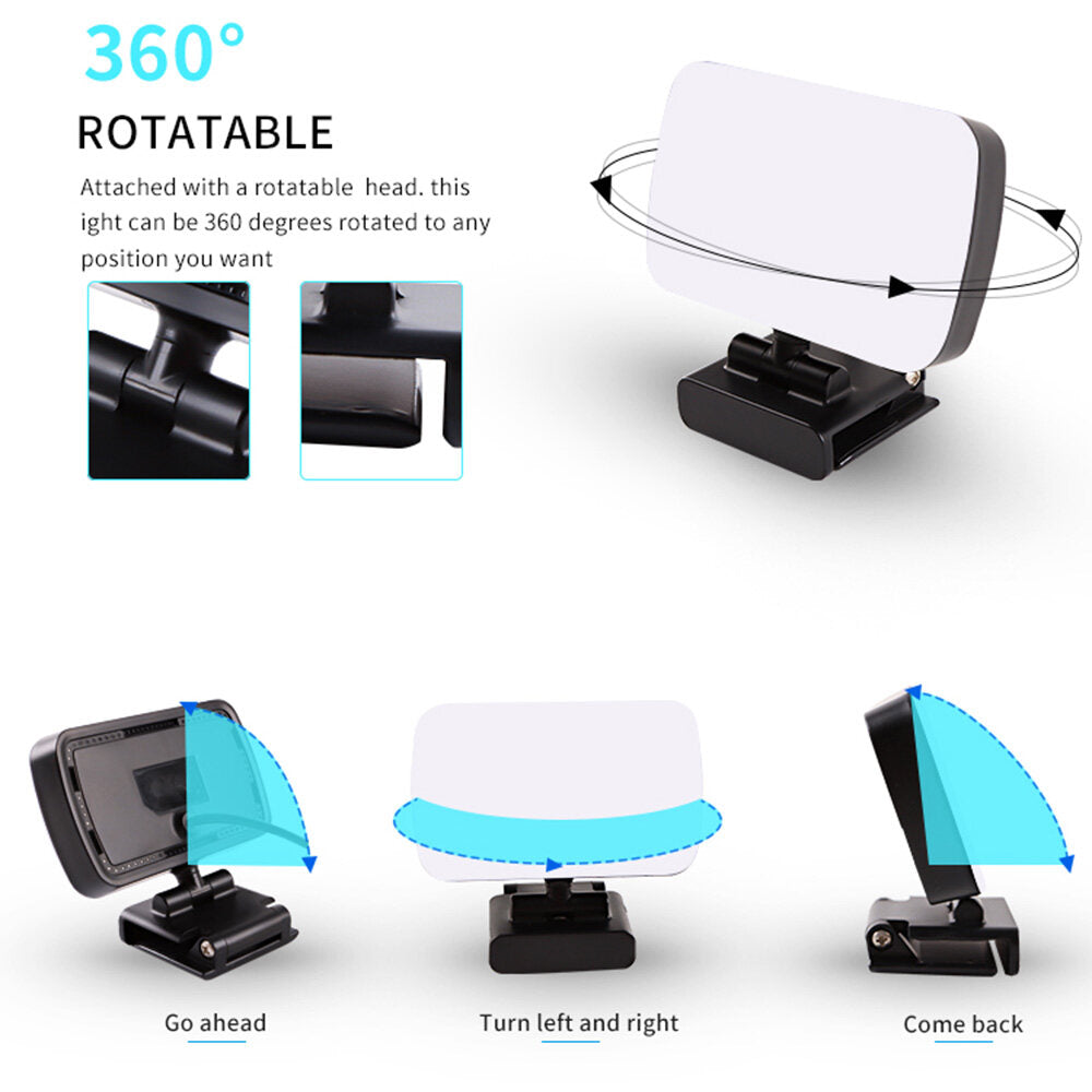 JSK-B1 Computer Laptop Clamp Lamp Live Broadcast Video Conference Dimmable USB Fill Light