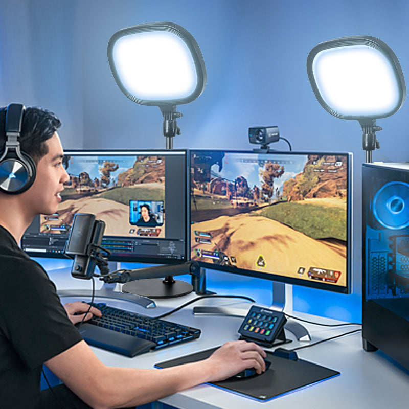 S20 USB Retractable Fill Light Adjustable Brightness Live Streaming Makeup Photography LED Lamp with Phone Clip