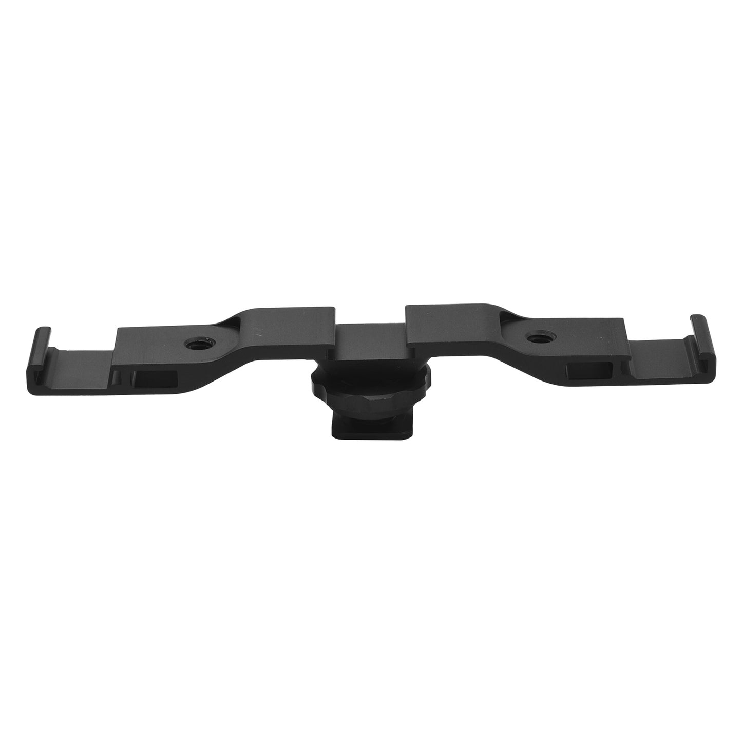 Triple Cold Shoe Extension Bar Universal Cold Shoe Mount Bracket Plate Adapter with 1/4 Screw Hole for Microphone/Video Recording/Live Stream